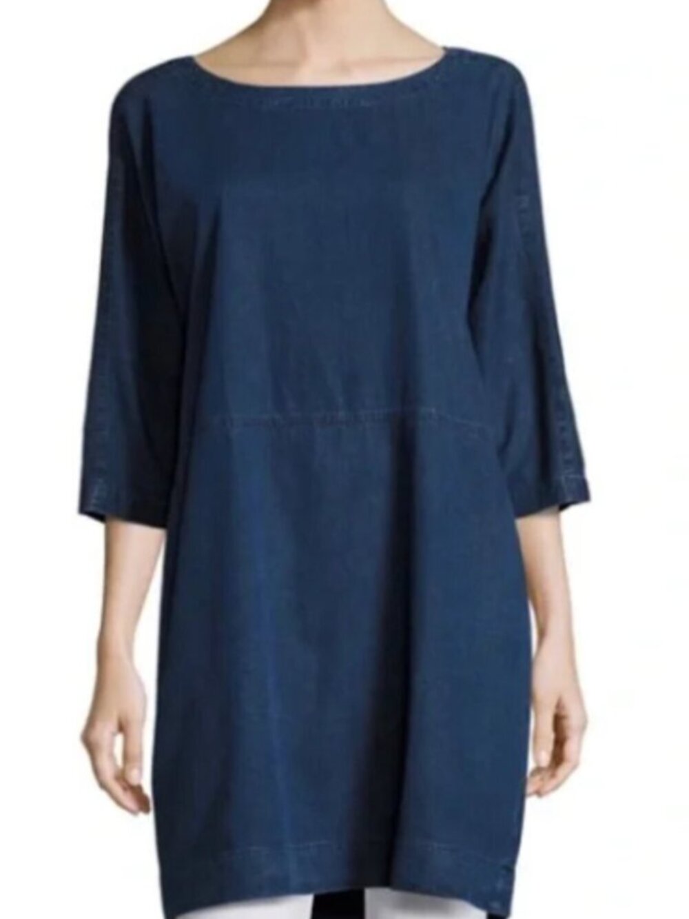 Eileen Fisher Denim Mini Dress | Size Petite